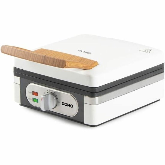 DOMO DO9274W Wafelijzer - XL wafels 4x7 - Belgische Wafels - PFAS-vrij - 1400W - Powder White van Domo