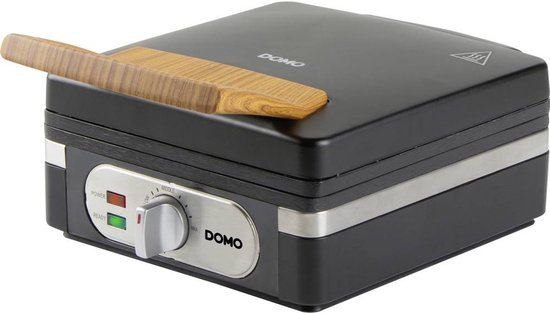 DOMO DO9275W Wafelijzer - XL wafels 4x7 - Belgische Wafels - PFAS-vrij - 1400W - Zwart van Domo