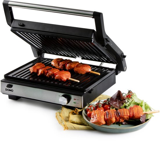 DOMO DO9287G Multifunctionele Contactgrill 2-in-1 - Wafelijzer - Grill Apparaat - PFAS-vrije Keramische Anti-Aanbaklaag - 1800W van Domo