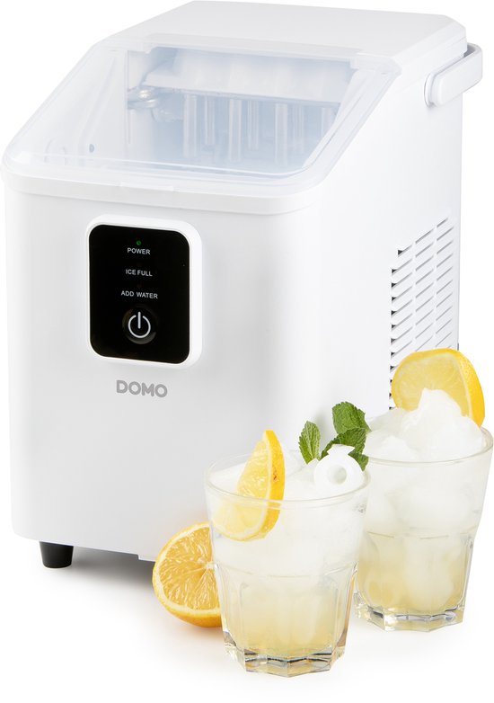 DOMO DO9292IB IJsblokjesmaker - IJsblokjesmachine met IJsschep - 0,8 l - 9 ijsblokjes in 8 minuten - Zelfreinigingsfunctie - 12 kg/24 u - Wit van Domo