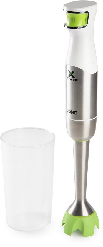 DOMO DO9298M Staafmixer "XPower Flex" - Met Maatbeker - 1200W - RVS - Wit/Groen van Domo