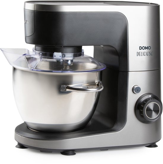 DOMO Keukenrobot “Delicioso" - Keukenmixer – Keukenmachine – 1200W – RVS Kom 4,5L – Incl. 10 Accessoires van Merkloos