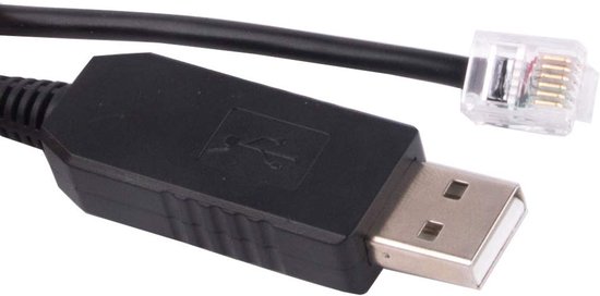 Domotica op Raspberry DSMR Nederlandse P1-poort, kabel voor slimme meter met FTDI Chip 5v TTL UART Logic Level-signalen USB naar RJ11 RJ12 6P6C-poort (voor ISKRA AM550/Sagemcom XS210 T210-D)