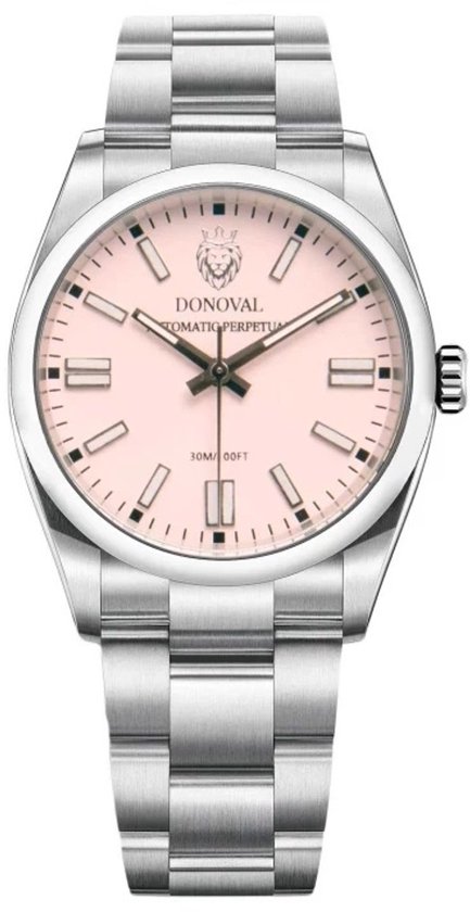Donoval Tiffany Serie - Automatisch Horloge - Pink Panther - Staal - 41mm van Merkloos