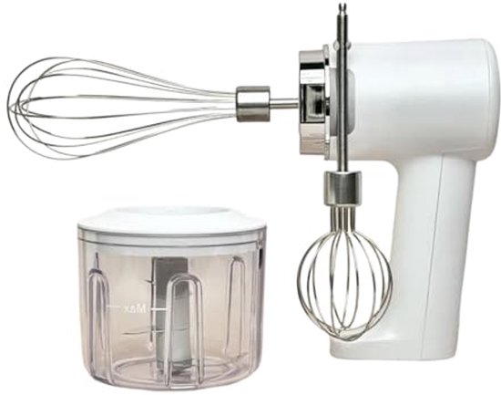 Draadloze 3-in-1 elektrische mixer met hakmolen en 3 snelheden van Merkloos