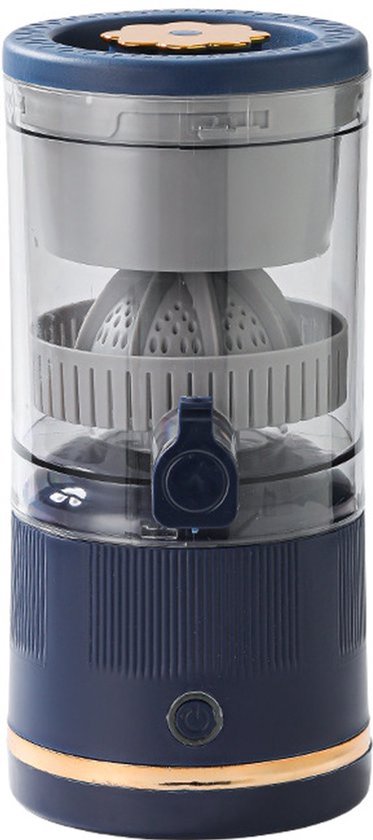 Draadloze draagbare citruspers van 7,4V met automatische sap-pulp scheiding – Compacte multifunctionele fruitpers voor sinaasappels, citroenen en vers geperste sappen onderweg