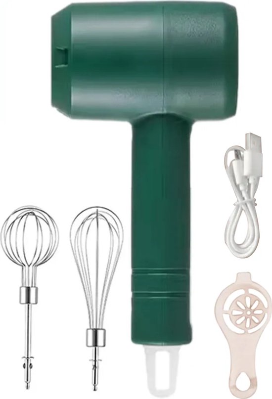 Draadloze elektrische eierklopper, handmixer, drie snelheden, USB-oplaadbare mixer, geschikt voor het bakken van pannenkoeken, draagbare eierklopper. van Merkloos