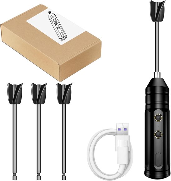 Draadloze Epoxyhars Mixer met Oplaadbare USB en 4 Herbruikbare Siliconen Mixpeddels voor Perfecte Mengresultaten