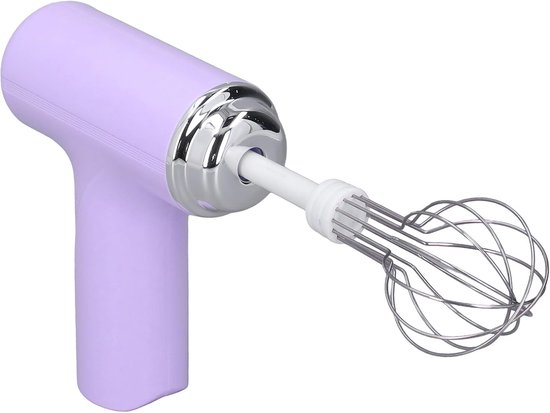Draadloze Handmixer - Elektrische Garde - Keuken Assistent - 3 Snelheden Verstelbaar - Compact Lichtgewicht - Paars van Merkloos