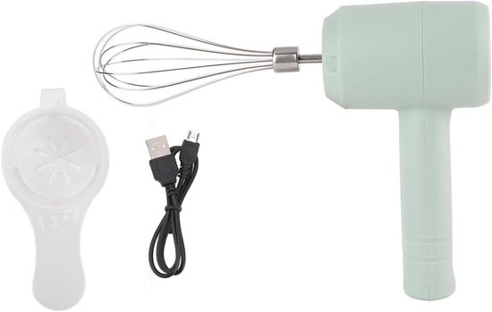 Draadloze Handmixer - Keukenmixer Garde - Bakken Desserts Maken - USB Oplaadbaar - 20 Watt - Groen