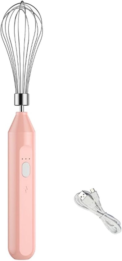 Draadloze Handmixer - Melkopschuimer Klopper - Keuken Koken - 3 Snelheden Instelbaar - 183 Gram - Roze