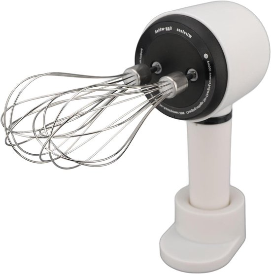 Draadloze Handmixer - Oplaadbare Mixer - Bakken en Koken - Ergonomisch Ontwerp - 20D x 10B x 9H cm - Wit
