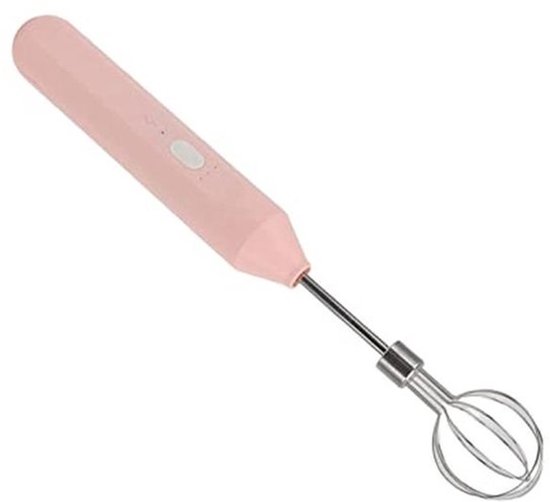 Draadloze Handmixers met 1200mAh Accu - 3 Snelheden, USB Oplaadbaar, Ideaal voor Bakken, Melkschuim en Eieren (Roze)