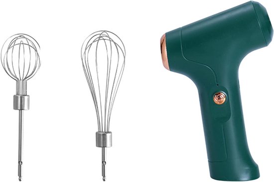 Draadloze mini-mixer - Elektrisch beslagapparaat - Zelf bakken - Automatische bediening - Compact formaat - Wit