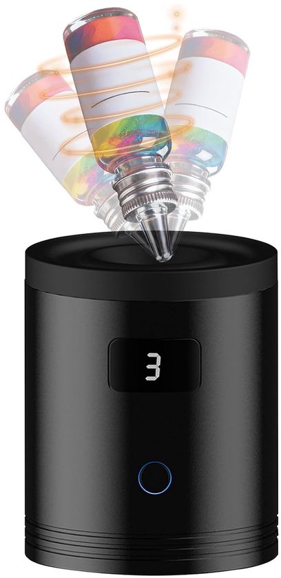 Draadloze mini-vortex-mixer - 3 snelheden - 5200 rpm - ideaal voor laboratoriumverf - ShopVlot