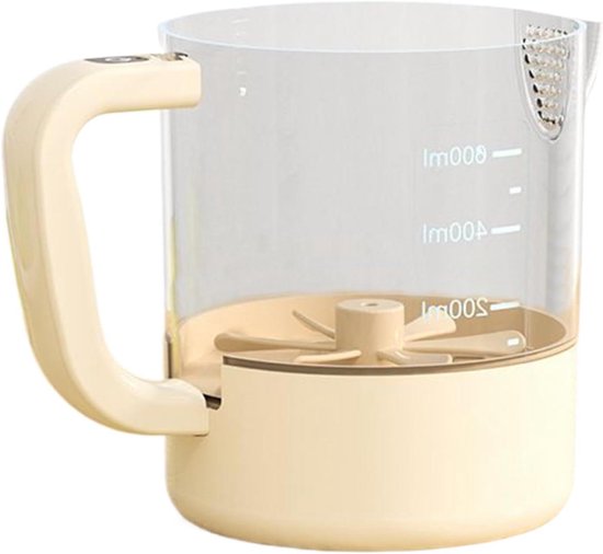 Draadloze Mixer - Elektrische Klopper - Keukenwerk Vereenvoudigen - 2-in-1 Garde en Zeef - 16 cm - Wit van Merkloos
