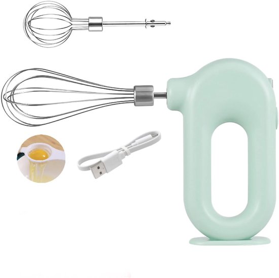 Draadloze Mixer - Mini Keukenmixer - Beslag Maken - 4 Snelheden Instelbaar - 17x11x5 cm - Roze