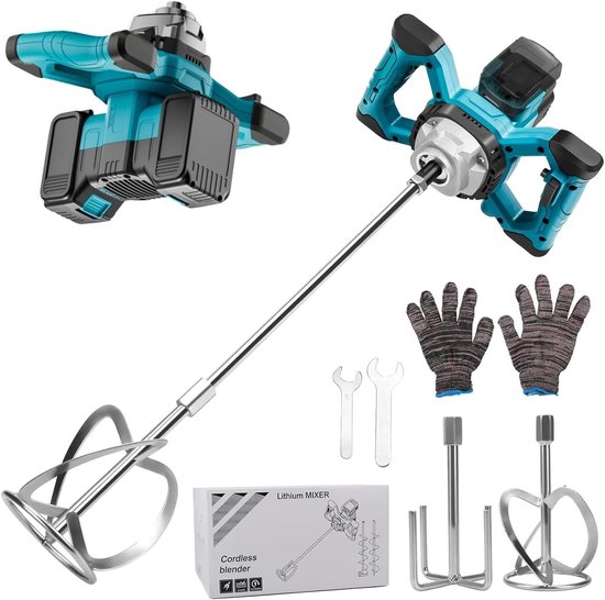 Draadloze Mortelmenger 3200 W - Multifunctionele Betonmixer met 6 Snelheden - Ergonomische Handgreep voor Precisie - ShopVlot