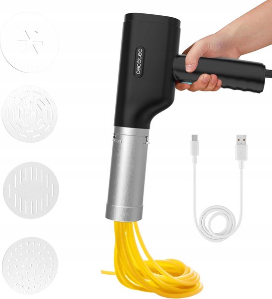 Draadloze Pastamachine & Churros Maker - 40W, 200g, 3 Schijven