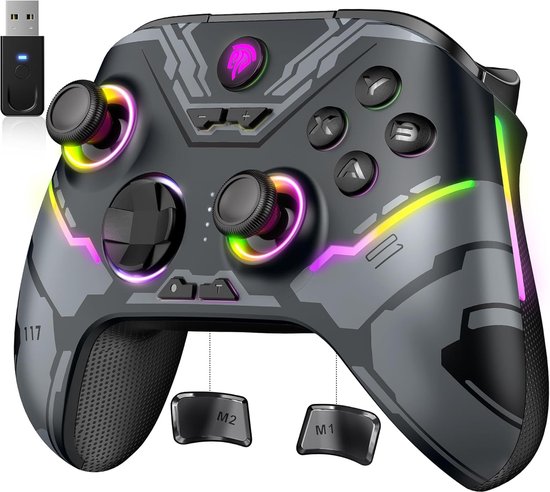 Draadloze PC-controller met Halljoysticks en RGB-verlichting - Compatibel met Windows, Android en Switch van Speedlink