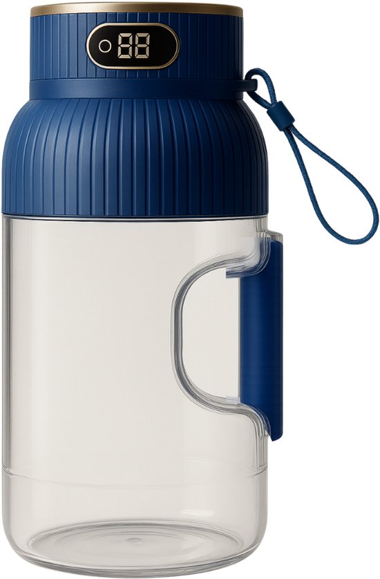 Draadloze Portable Blender - 1,5L - 10 Roestvrijstalen Mesjes - Smoothie Maker voor Onderweg - USB-C Oplaadbaar - Wit/Groen - Shakes & Juices van Merkloos