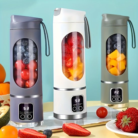 Draadloze Portable Blender USB Oplaadbaar – Mini Smoothie Maker To Go – 300ml – Krachtige Smoothie Blender voor Fruit, Milkshake & Groente – BPA-vrij – Makkelijk Schoon te Maken van Merkloos
