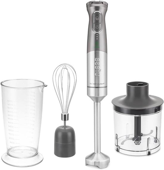 Draadloze Staafmixer - Keukenmixer - Recepten Bereiden - Vijf Snelheden - 700 ml Maatbeker - Zwart