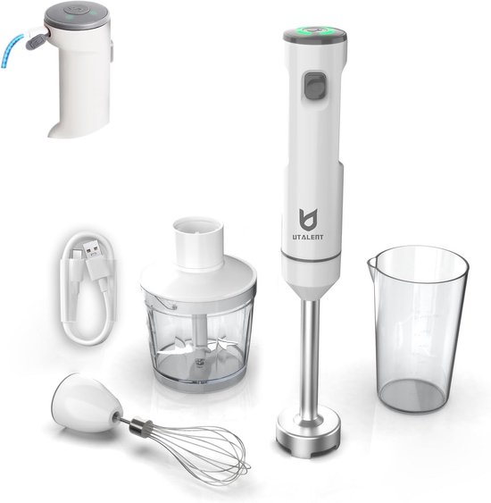 Draadloze Staafmixer met Variabele Snelheid en Oplader van Merkloos