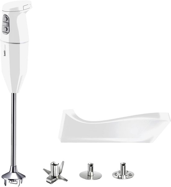 draadloze staafmixer set met laadstation - 250 watt, 3 standen, RVS opzetstukken, ideaal voor smoothies en dips
