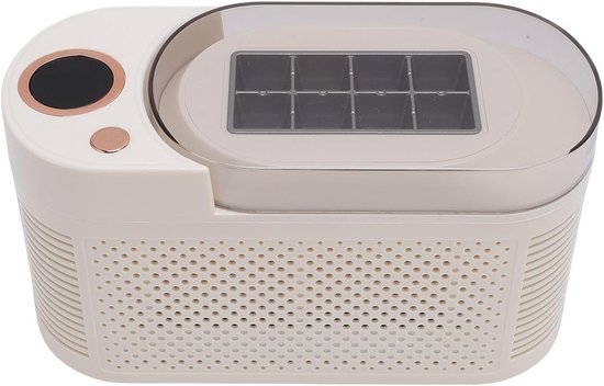 Draagbare aanrecht-mini-ijsmachine, ijsblokjesmaker met klem en ontdooistand, 120 W aluminium, 8 blokjes, draagbare ijsmachine met autoadapter voor thuis en camping, CB-gecertificeerd van Merkloos