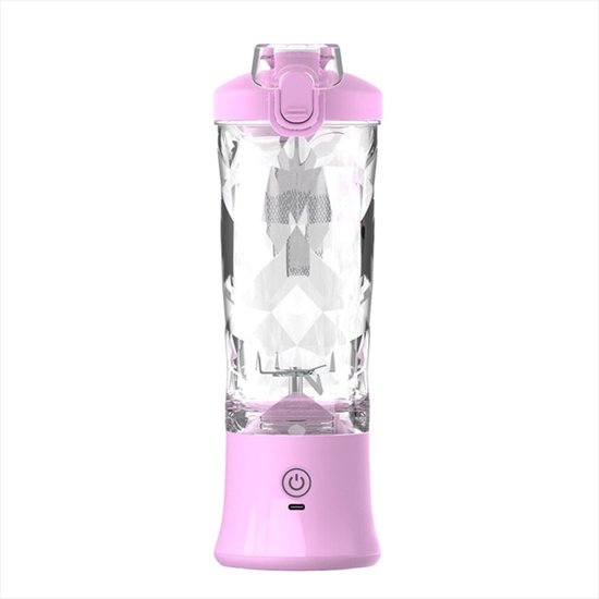 Draagbare blender, 600 ml persoonlijke sapcentrifuge, mini USB oplaadbare sapcentrifuge, compact en waterdicht.