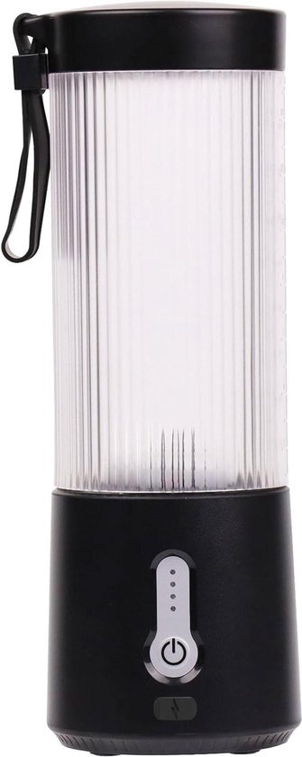 Draagbare Blender Cup Mini Elektrische Juicer 6 Blades 450ml 16oz Draadloze USB Keuken Reizen Sport - Zwart . van Merkloos