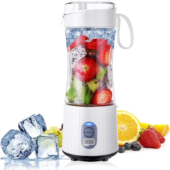 Draagbare blender - Fruitpersmixer - Mini smoothie maker - 380 ML - USB Oplaadbaar Mixer van Merkloos
