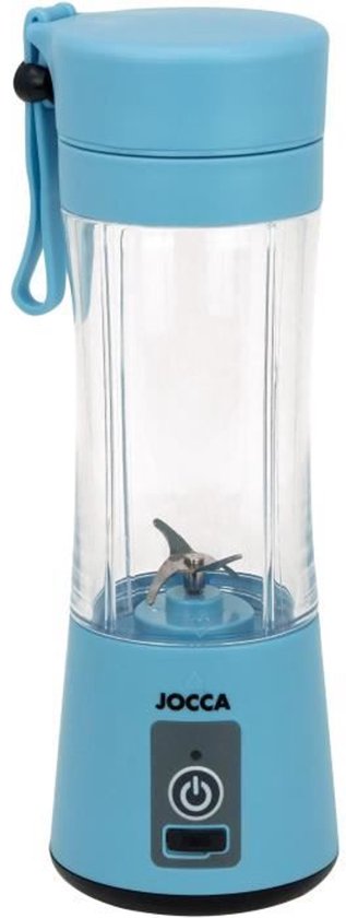 Draagbare blender - JOCCA - SWEET - 380 ml - 2000 mAh - Met USB-kabel - Blauw van Merkloos