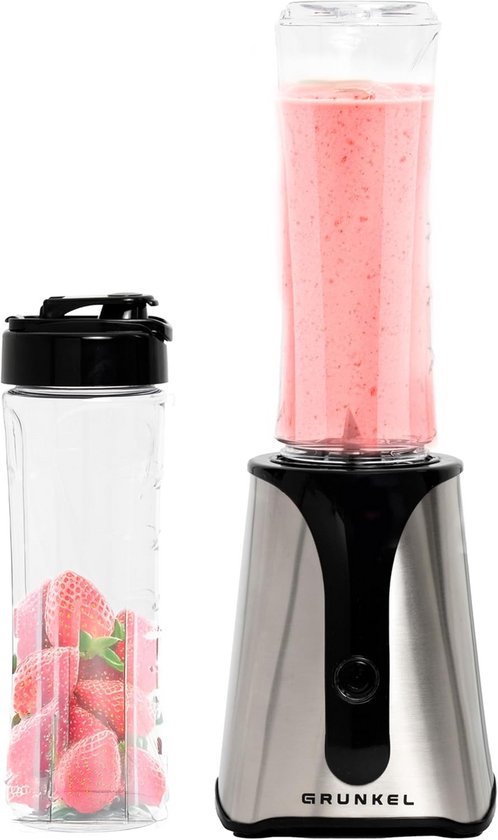 Draagbare Blender met 2 Maalbekers - 350W Smoothie Maker met RVS Messen van Merkloos
