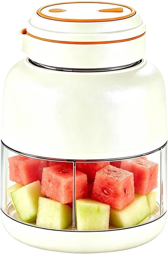 Draagbare Blender - Mini Blender Persoonlijk - Gezonde Drankjes Maken - Efficiënte Voedingsstofbehoud - 800 Milliliter - Wit