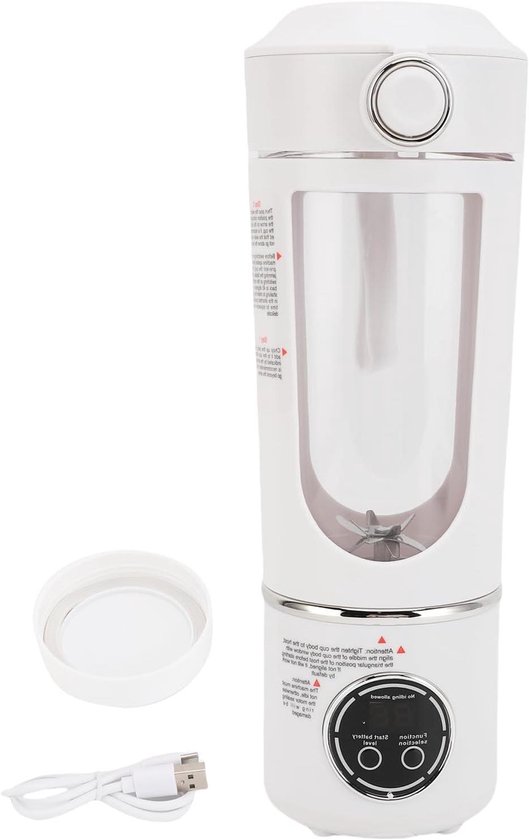 Draagbare Blender - Mini Blender Reis Blender - Gezonde Drankjes Maken - Magnetische Inductietechnologie - 700ml - Wit
