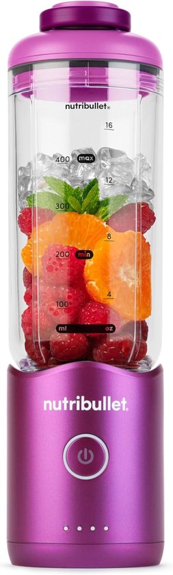 Draagbare Blender - Mini Blender - Smoothie To Go - USB-C Oplaadbaar - 590 ml - Violet van Merkloos