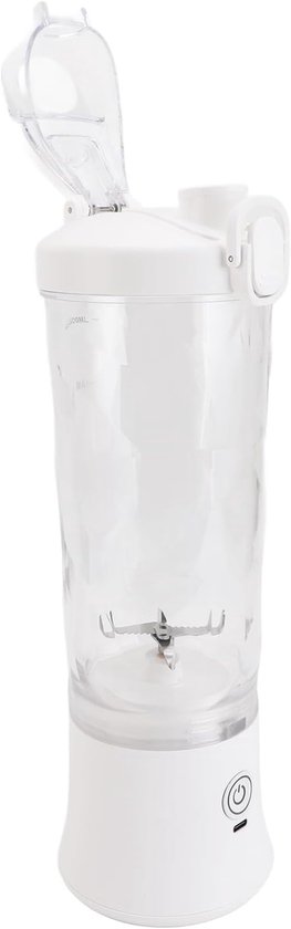Draagbare Blender - Mini Sapbeker - Onderweg Sap Maken - RGB Verlichting - 600 ml - Wit