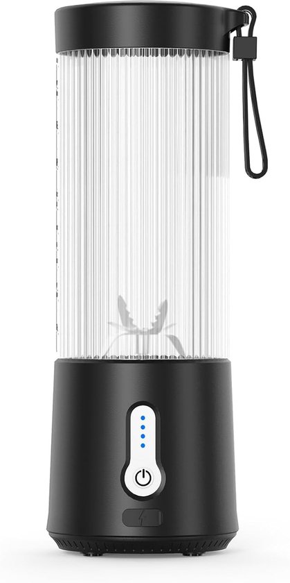 Draagbare blender, multifunctionele sapcentrifuge voor thuisgebruik, draadloze persoonlijke blender, USB-C-opladen, draagbare sapcentrifuge van Merkloos