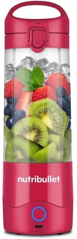 Draagbare blender - NutriBullet - NBP003MA - 70W - 0,475L - Magenta - 1 fles inbegrepen van Merkloos