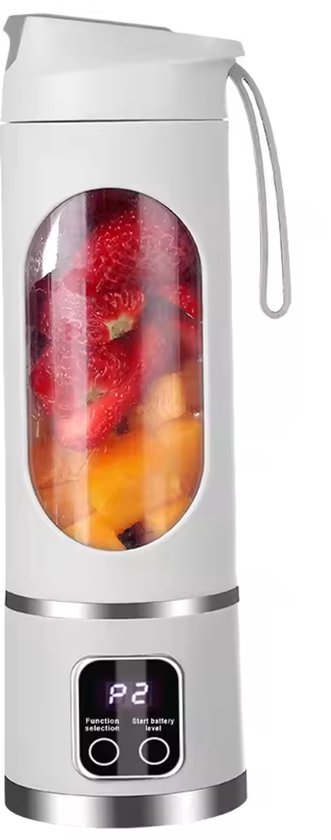 Draagbare Blender, Oplaadbare Blender, Sap Blender, Wit, BlendRush, 450ML, 3 standen. van BlendRush