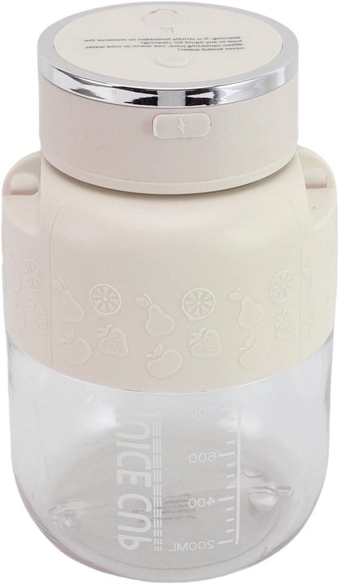 Draagbare Blender - Personal Mixer - Smoothies Maken - USB Oplaadbaar - 800 Ml - Wit
