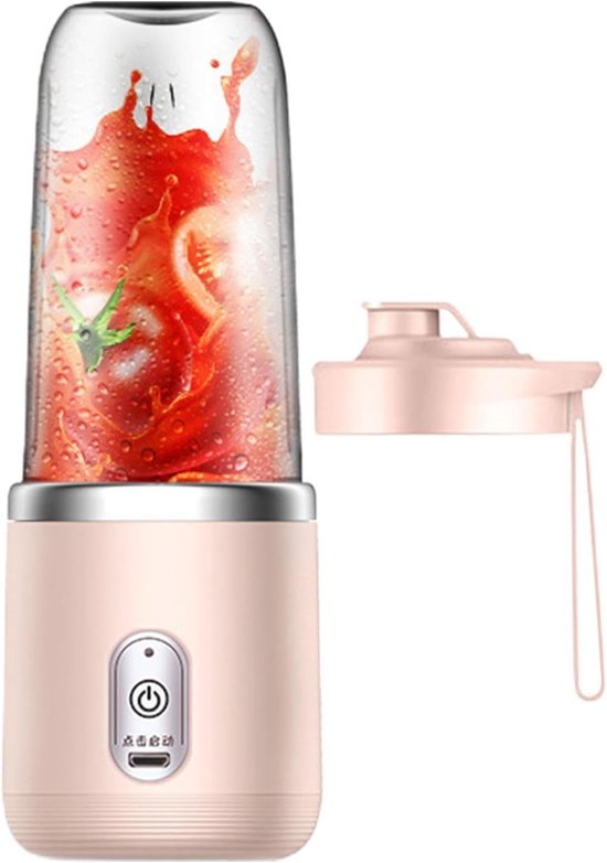 Draagbare Blender - Sapmixer Hakmolen - Smoothies Maken - Multifunctioneel Elektrisch - 10D x 10B x 10H mm - Roze