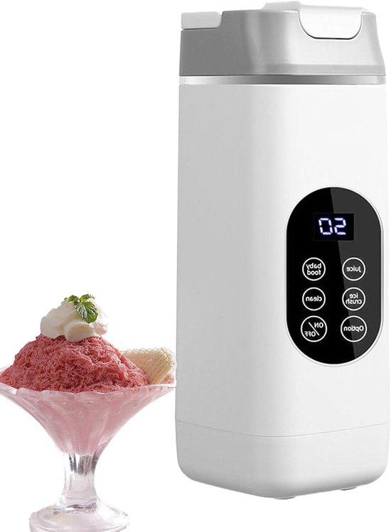 Draagbare Blender - Shakebeker Smoothie Maker - Drankjes Maken - USB Oplaadbaar - 23.2 cm - Wit