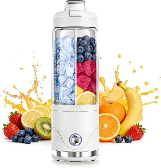 Draagbare Blender - Smoothie Maker - Drankjes Maken - Snel Opladen - 650ml - Wit