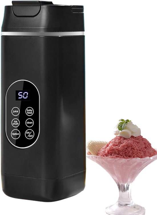 Draagbare Blender - Smoothie Maker - Gezond Onderweg - Draadloos Opladen - 24 cm Hoog - Zwart van Merkloos
