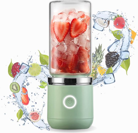 Draagbare Blender - Smoothie Maker - Mini Blender - Draadloos & Oplaadbaar - Groene Blender voor Smoothies & Shakes