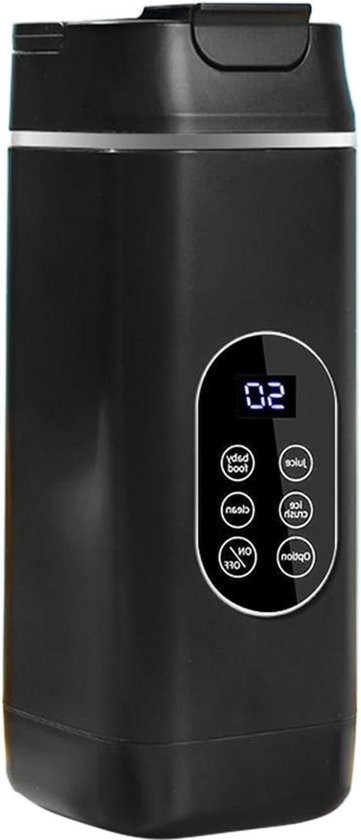 Draagbare Blender - Smoothiebeker Sapcentrifuge - Gezonde Drankjes Maken - Draadloos en USB-C - 232 cm hoog - Zwart