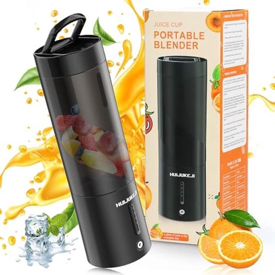 Draagbare Blender voor Shakes en Smoothies - Oplaadbare USB Persoonlijke Miniblender 450ML van Merkloos